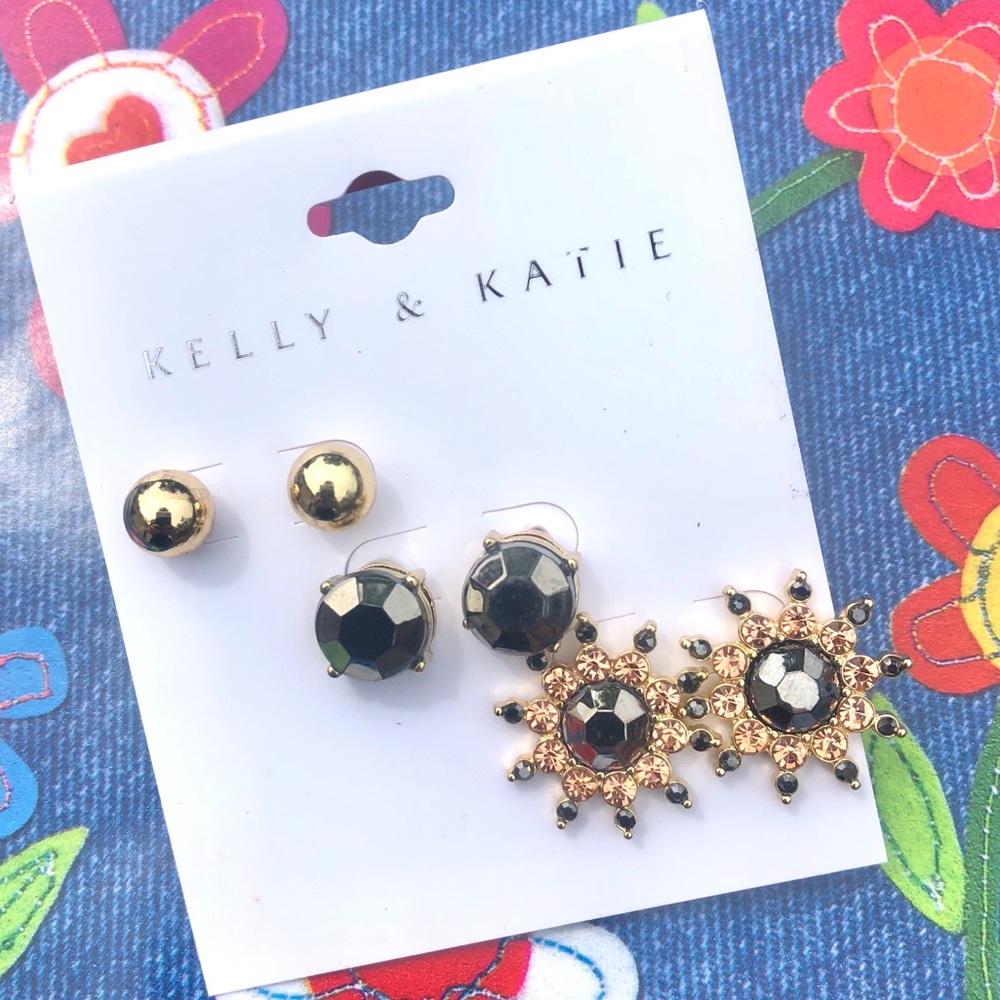 Kelly & Katie Earring Set of 3 New In Package